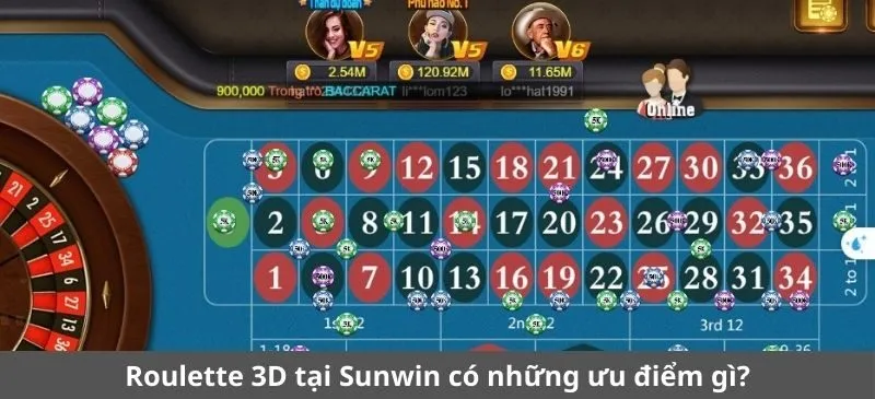 Roulette 3D Sunwin có những ưu điểm gì?