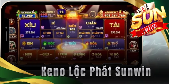 Keno lộc phát Sunwin - Game cược đơn giản, kịch tính từng vòng quay